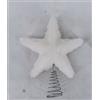 FEERIC LIGHT E CHRISTMAS Decorazione puntale stella di Natale 20cm in peluche bianco - La magia di Natale a casa tua
