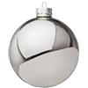 BIZZOTTO ANDREA NATALE Sfera di Natale in Vetro Argento Lucido 10cm, La Magia di Natale per Decorazioni Raffinate