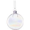 BIZZOTTO ANDREA NATALE Sfera di Natale in Vetro Argento Lucido 10cm, La Magia di Natale per Decorazioni Raffinate