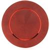 MERCURY S.P.A. Sottopiatto natalizio rosso lucido Ø33cm in plastica, accessorio elegante per tavola di Natale