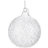 BIZZOTTO ANDREA NATALE Sfera di Natale in Vetro Trasparente Ø8cm Saturno, La Magia di Natale per Decorazioni Eleganti
