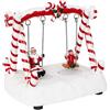 FEERIC LIGHT E CHRISTMAS Giostrina di Natale Altalena 16x16cm, Luci e Movimento, Decorazione Natalizia Luminosa, Idea Regalo