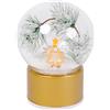 NEW BI SRL Decorazione palla di neve di Natale 12x15cm in vetro con renna e luce - La magia di Natale a casa tua
