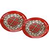 BRANDANI INGROSSO 84270 SET 2 PIATTINI MELAMINA PATCHWORK