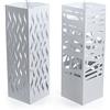 MERCURY S.P.A. Portaombrelli in Metallo Bianco 16x16x49 cm - Fantasie Assortite