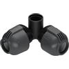 GARDENA Attacco angoli per collegamento flessibile irrigator, raccordo per collegare gli angoli, per collegamento flessibile "outline" degli irrigatori pop-up, 25mm x 3/4'' filetto femmina (02764-20)