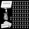 CLIP ESPOSIZIONE 50 PEZZI CON 100 CARTELLINI PREZZO PORTA ETICHETTE PREZZO PER N