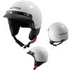 A-Pro Casco Demi Jet Scooter Moto Omologato ECE 22-06 Frontino Sonicmoto Bianco XS