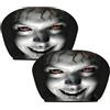 Moritale 2 Pezzi Copri Poggiatesta Auto Horror Halloween Copri Poggiatesta Auto Paura Faccia di Fantasma