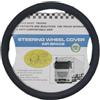 Generic Coprivolante Nero Premium Camion Universale in Eco Pelle Copertura di Volante Diametro 44-46 cm Accessori Interno Camion