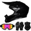Homkia Casco Motocross Integrale per Adulti con Occhiali, Guanti e Copriviso | Set motocross completo e versatile con casco integrale, occhiali, guanti e copriviso coordinati per attività off-road.