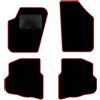 QUEMAR Tappetini Auto per Seat Ibiza III 6L, Bordo Rosso, 0 Ricami | 2002-2008 / Kit Tappeti Moquette e Gomma su Misura / Set 2 Anteriori + 2 Posteriori / Ricami e Colori Personalizzati