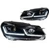ONETREND Faro Anteriore Per VW Per Golf 6 R20 MK6 2009-2012 Fari Anteriori A LED Luci Diurne Doppio Proiettore Accessori Per Auto Modificati Gruppo Fari Anteriori(Halogens LHD,Sliver Set)