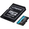 Kingston Technology Scheda microSDXC Canvas Go Plus Gen4 200MB/s A2 U3 V30 da 512 GB + adattatore