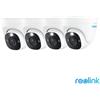 Reolink Confezione da 4 Reolink 8MP (4K) UHD NVR Poe AI Turret Add on Cam