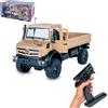 JAMARA 408310 Mercedes-Benz Unimog U5023 1:14 2,4 GHz - RC Car Auto, Camion telecomandato, Crawler RC, Toy Kids, idea per intagliare, porte manuali/chiuse, 4 ruote motrici