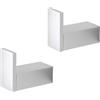 Inbagno Set 2 Appendini Porta Asciugamani E Accappatoi Con Corpo E Ganci In Alluminio Grigio Linea Accessori Bagno Sky, L 3 x P 6,5 x H 5,5 Cm, Con Fissaggi Inclusi