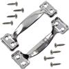 Aerzetix Set di 6 maniglie per mobili 76 mm in metallo con 24 viti/interasse 64 mm/colore argento