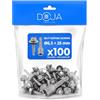 DOJA Barcelona DOJA Industrial | Viti Autofilettanti Testa Esagonale Senza Rondella 6,3x25 + Chiave a Bussola M10 | 100 Viti Autoforanti Zincate + 1 Chiave Torx | Uso: Lastre Ondulate, Lamiera Tetto Ferro …