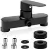 Puasok Miscelatore Doccia Nero, Rubinetto Doccia con Cartuccia Ceramica, Miscelatore per Doccia con Bocca G ½, Miscelatore Monocomando a Parete