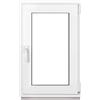 Framex Finestra in PVC 60x90 cm Bianco Anta-Ribalta DIN Destra Doppio Vetro | Doppio Vetro 32 mm, Larghezza x Altezza: 600 x 900 mm, per Cantina, Garage, Casetta da Giardino e Ripostiglio