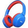 Acer Cuffie Bluetooth per Bambini, Volume Limitato a 85/94 dB(Blu Rosso)