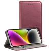 Partner Tele Magneto Custodia A Libro Smart Pocket Case In Pelle Colore Rosa Borgogna Per Honor 400