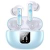 EUQQ Cuffie wireless Bluetooth 6.1, vestibilità comoda, 6 mics ENC, 36H | Cuffie wireless Bluetooth 6.1, suono stereo Hi-Fi, 36H con display LED, ricarica USB-C e IP7 per iPhone e Android