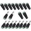 Senvenelec 20 Pcs Professional 5.5 x 2.1mm DC Plug Connector, 10 Pairs 2 Pin Plug Maschio e Femmina Kit Femmina, 12v DC Jack Power Adapter Adattatore Per CCTV Camera Led Strip.