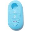 Lage [Portachiave] Guscio Cover Chiave in Silicone per Telecomando Auto Alfa Romeo 3 tasti (vedere compatibilità nelle foto) MiTo Giulietta Brera 159 (AZZURRO)