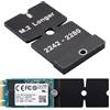 DolDer Adattatore per scheda di trasferimento da M.2 2242 a 2280 NGFF NVMe SSD, in alluminio, 2 pezzi