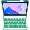 GUPENAA Verde, Custodia con Tastiera per Huawei MatePad 11 (10.95) 2021 (DBY-W09), Retroilluminazione a 7 Colori, Portapenne Integrato, Tastiera Bluetooth Wireless Magnetica Staccabile con Mouse