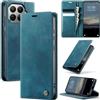 Azororo Cover per Xiaomi 17T 5G, Premium PU Pelle Custodia, Magnetica Carta Fessura Portafoglio Case, Flip Cavalletto Custodia per Xiaomi 17T - Blu verde
