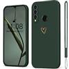 Mitetabo Custodia per Huawei P30 Lite P30 Lite New Edition Oro Cuore d'Amore Ragazze Case Morbido Silicone Slim Antiurto Dolce Oro Love Cover per Huawei P30 Lite Verde