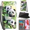 PHINIENLAND Cover per Google Pixel 9/10 / 11 Pro custodia portafoglio Pandas | 3 scomparti carte, 1 tasca banconote, Chiusura magnetica, Supporto, Pelle PU flip cover per Pixel 9 / 10 / 11