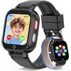 CATGIFF 4G Smartwatch Bambini GPS, Orologio Bambino Bambina con Telefono - Nero | Videochiamata Chat Vocale Sveglia Camera Modalità Classe Gioco, Smartwatch per Ragazza e Ragazzo 4-12 Anni Regalo
