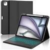 FOGARI Custodia con tastiera per iPad Air 13 2026 M4/2025 M3/2024 M2 e iPad Pro | Tastiera per iPad Air 13 pollici e iPad Pro 12,9 6/5/4/3. Gen (2018-2022) con touchpad e illuminazione a 7 colori, nero
