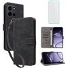 IUQXU Cover per OnePlus Nord 6 5G/Nord CE6 5G Libro con Vetro Temperato N | Blocco RFID,Antiurto,Supporto,Custodia in Pelle Portafoglio per One Plus 1+Nord6 PlusOne Nord CE 6 NordCE6