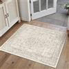 HUGEAR Vintage Tappeto Ingresso Interno 60x90cm Marrone | Lavabile in Lavatrice,Pelo Corto,Antiscivolo,Cucina,Camera da Letto,Entrata,Scendiletto,Ufficio,Vintage,Piccolo