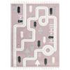 Mazovia Tappeto per Bambini Cameretta 140x200cm Bianco Nero Strade Elegante | Tappeto Bimbi Bambine Facile da Pulire Antiallergico Adatto Agli Animali Resistente Ai Detergenti Riscaldamento a Pavimento
