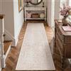 HUGEAR Tappeto Corridoio 60x240cm Rosa Lungo | Lavabile in Lavatrice,Pelo Corto,Antiscivolo,Cucina,Camera da Letto,Scendiletto,Cameretta,Ufficio,Vintage
