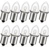 Ruiandsion Lampadine alogene 3.6V P13.5S confezione da 10, ricambio per torce e strumenti, luce calda omnidirezionale 360°, alogeno durevole