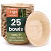 HAAGO 20 Ciotole in Foglie di Palma (450 ml, Rotonde) Compostabili e Usa e Getta - Stoviglie Ecologiche per Picnic e Outdoor - Sicure in Freezer e Microonde