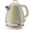 Ariete Bollitore Vintage 2868, Bollitore Elettrico con Base Cordless a 360°, Spegnimento Automatico, Capacità 1 L, Acciaio Inossidabile, 1600W, Beige