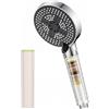 YEAUPE PRO Soffione Doccia con Filtro a 25 Fasi, Ø110 mm con Filtro | con 6 Tipi di Getti, Soffione Doccia Anticalcare Cromato con 1 Filtri di Ricambio, Benessere e Comfort