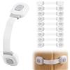 BillyBath Kit 10 Bambini Chiusure Sicurezza per Armadietto, Chiusure di Sicurezza | Blocca Cassetti per Bambini, Blocca Cassetti Credenza Frigo Toilette, Nessun Trapano Necessarioc, Grigio