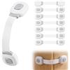 BillyBath Kit 8 Bambini Chiusure Sicurezza per Armadietto, Chiusure di Sicurezza | Blocca Cassetti per Bambini, Blocca Cassetti Credenza Frigo Toilette, Nessun Trapano Necessarioc, Grigio