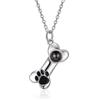 Glooraca Collana con proiezione di cane con foto personalizzata Collana con ciondolo a forma di zampa di cane Collana commemorativa per animali domestici