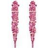 EVER FAITH Matrimonio Strass Cristalli Art Deco Statement Orecchini, Banchetto Prom Lungo Chandelier Orecchini pendenti per Donna Sposa