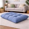 HAPPYRELAX - Cuscino per Cani Taglia Media in Policotone Fresco e Resistente Lavabile (80x55cm, h15cm) Cuccia Cane Interno Imbottita in Fiocco di Poliestere, Cuscino Cane Made in Italy (Grigio Medio)